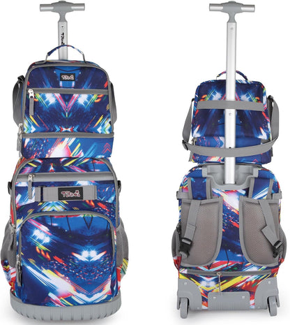 Tilami Lunch Bags Insulated Adjustable Strap Zipper, Two Compartments Cooler Bags, Bento Bags for Kids Toddlers (Blue)