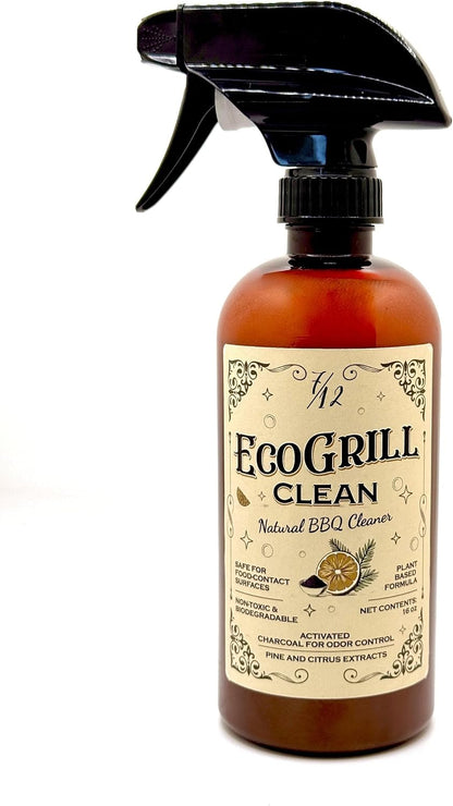 All-Natural BBQ Grill Cleaner & Degreaser | Spray, Wait & Wipe - Plant-Based Heavy Duty Griddle Cleaner, Fresh Citrus Scent, Non-Toxic Fume-Free Formula | Safe for Grill Grates, Smokers and Flat Tops