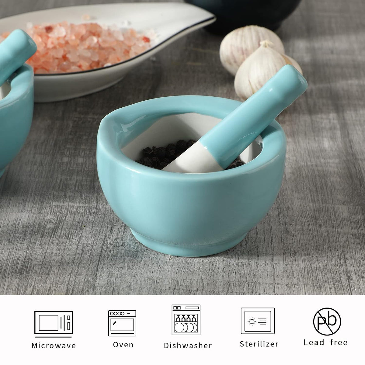 ONTUBE Mortar and Pestle Set (3.2 Inch)