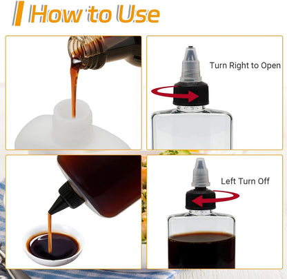 100ML Oil Dispenser Bottles, Leak-Proof Twist Cap Squeeze