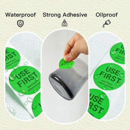 1000 Pcs Removable Freezer Labels for Food Containers 1 x 3, Risepekt Waterproof Food Storage Labels for Containers, Oil Resistant No-Residue Easy Clean for Kitchen Restaurants Grocery Stores Markets