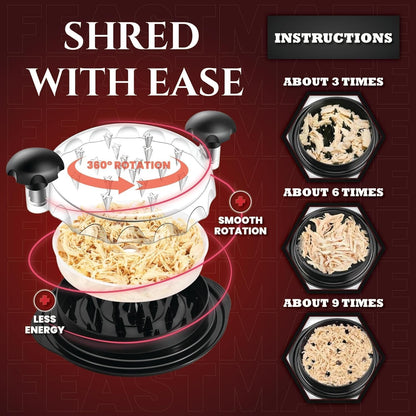 Large Chicken Shredder Tool Twist BPA Free 10.5" Meat Shredder