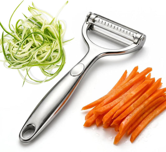 Peeler for Vegetable Multifunction Vegetable Peeler Julienne Peeler for Kitchen Double-Sided Blade Vegetable Julienne Cutter and Fruit Slicer