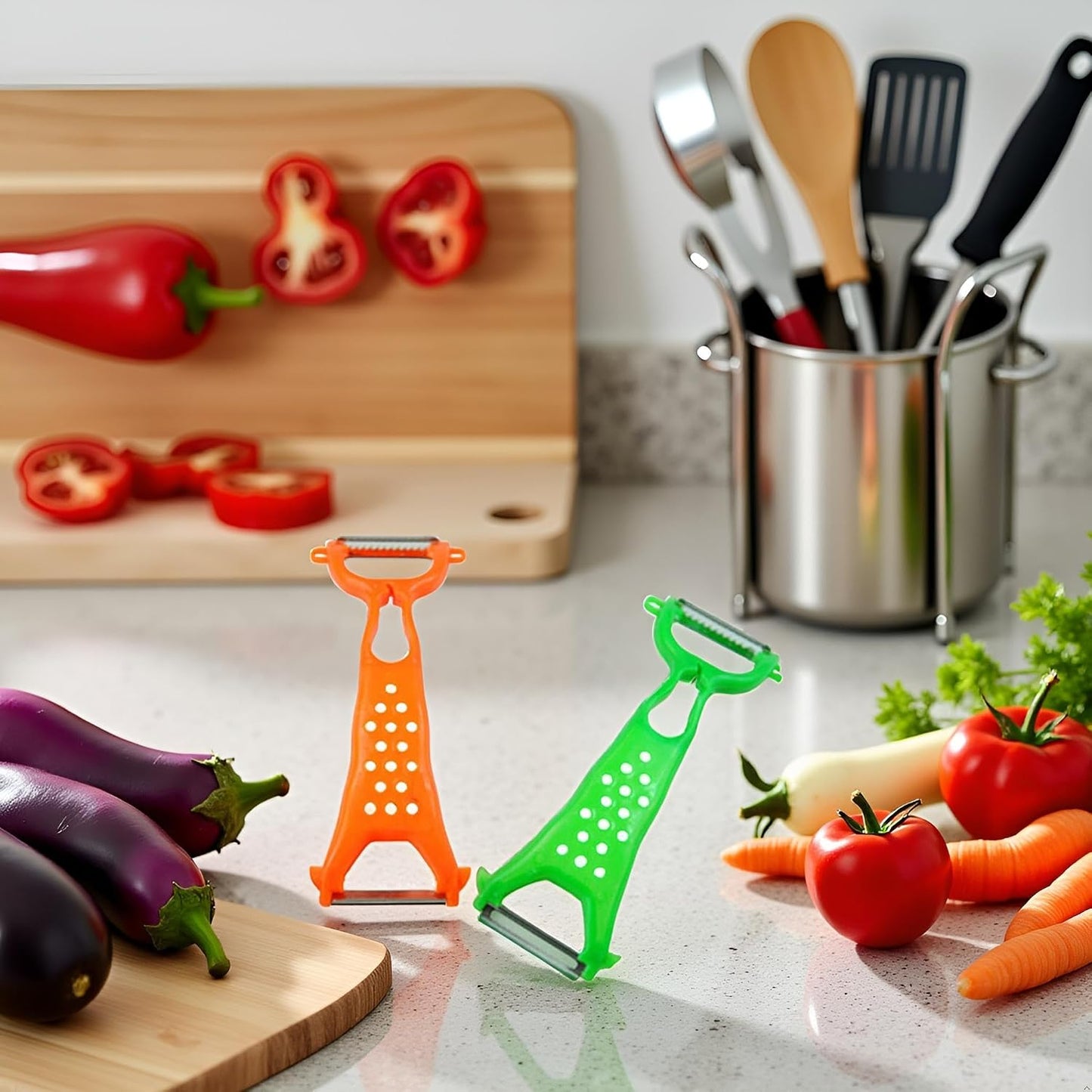 2 Pcs Vegetable Fruit Peeler Parer Julienne Cutter Slicer Peel Kitchen Tool Gadget Practical Processed Peelers Graters, Peelers and Slicers Kitchen Utensils and Gadgets
