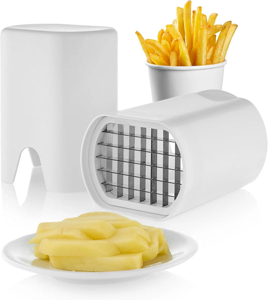 White French Fry Cutter Tool – Potato Cutter Fry Strips Maker Cutter Stainless Steel Vegetable Dicer Potato Slicer Chopper Manual Slicer Tool Food Dicer Veggie