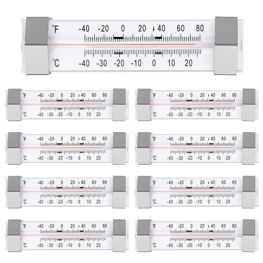 9 Pack Fridge Refrigerator Freezer Thermometer, Waterproof Analog, Large Dial, Accurate, Easy to Read, Wide Range -40°F to 80°F for Kitchen, Restaurant, Cooler, Lab, Industrial Use