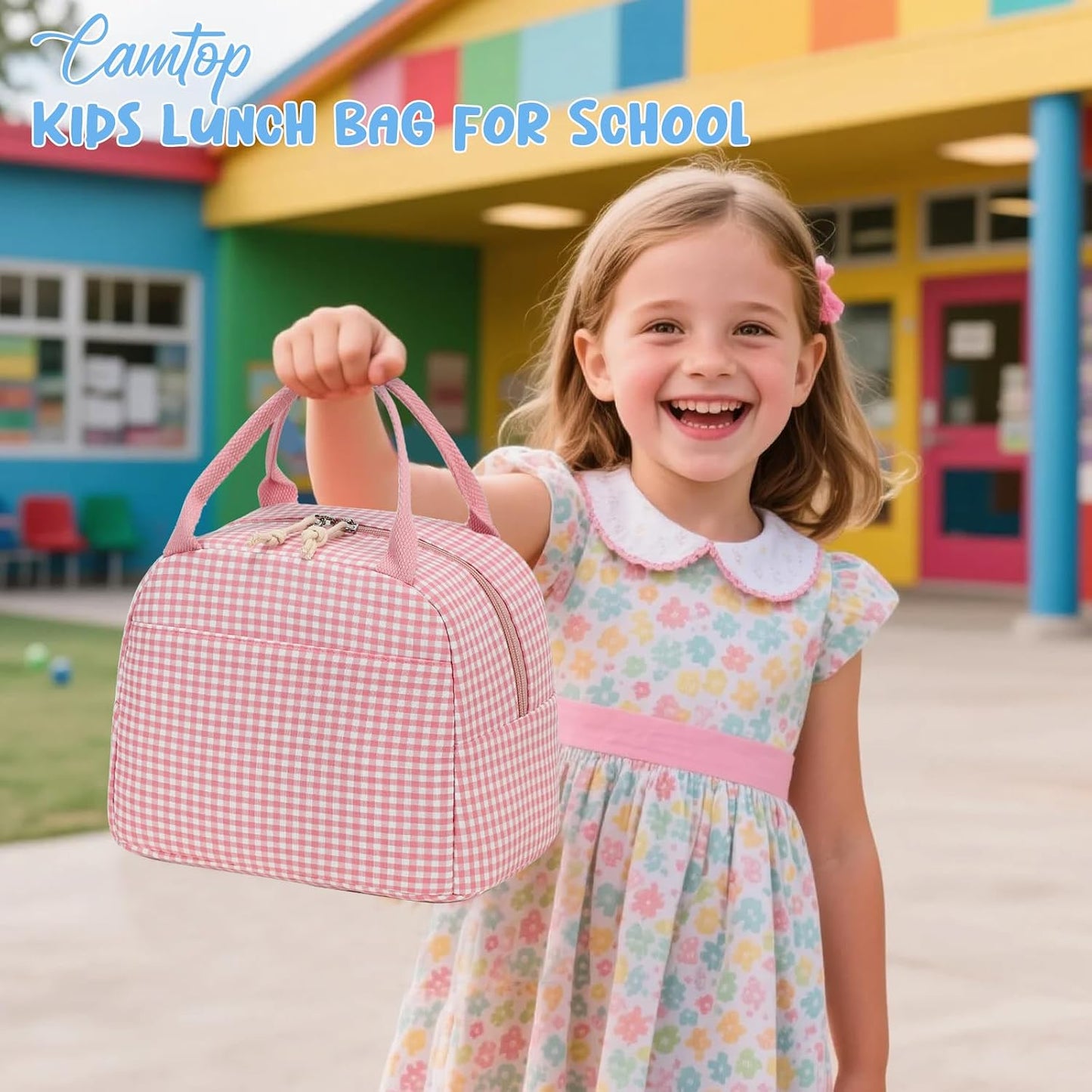 CAMTOP kids lunch bag Cute Insulated lunch box for Boys & Girls Leakproof loncheras for school