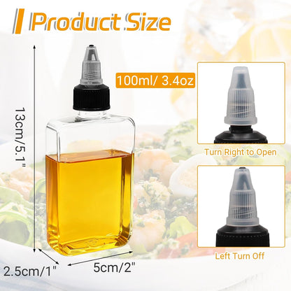 100ML Oil Dispenser Bottles, Leak-Proof Twist Cap Squeeze