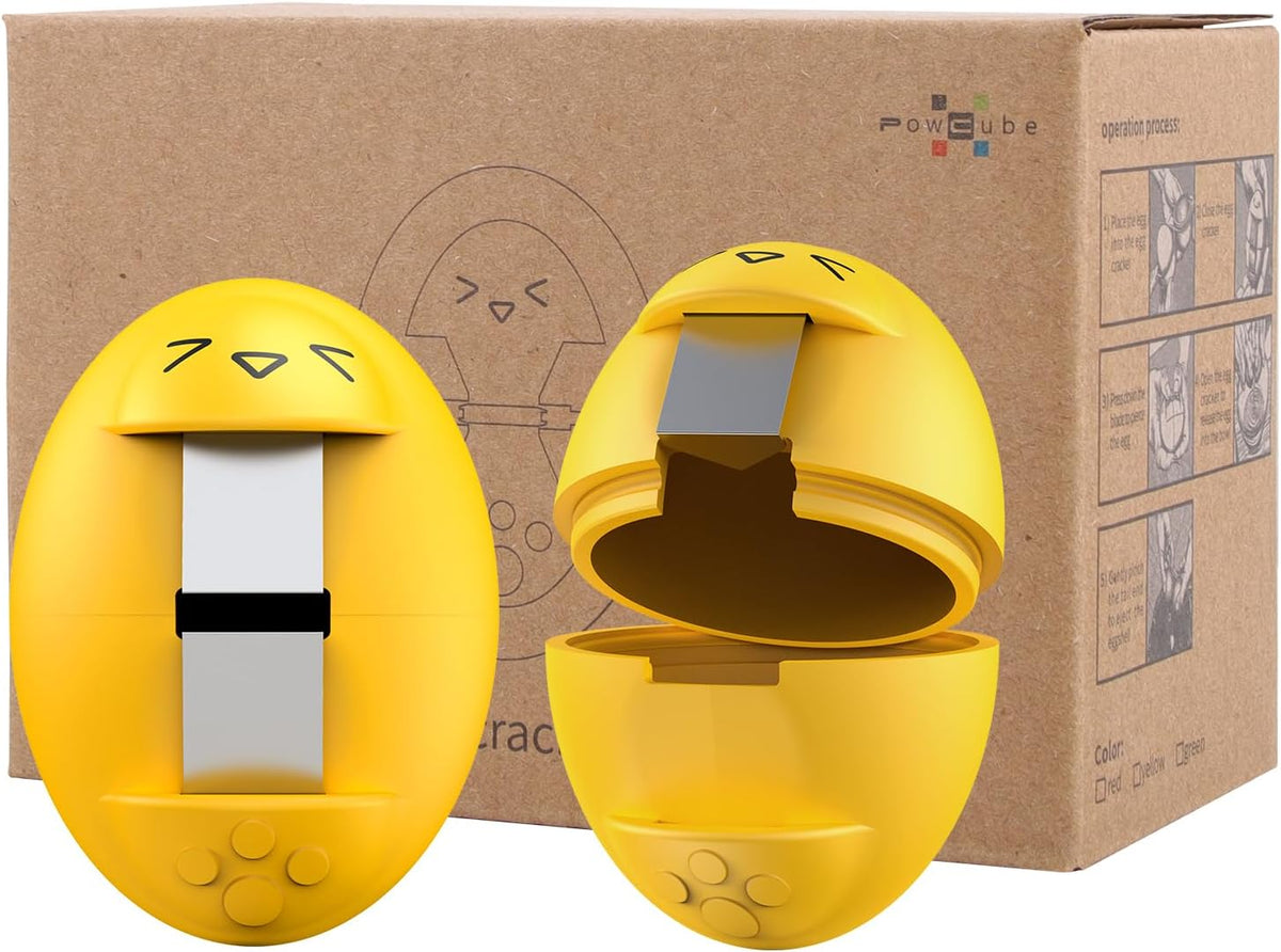 Egg Cracker, Silicone Egg Shell Opener, Cute Egg Shaped Design, Opens Eggs with Ease, A Little Happiness Boost for Your Kitchen.(Color: Red, 2-Pack)