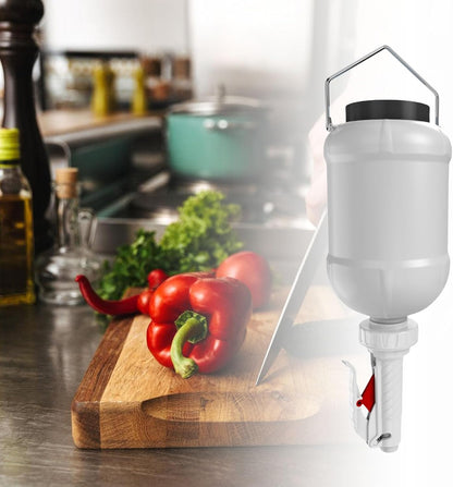 3L Hanging Condiment Dispenser Refillable Sauce Squeeze Bottle Dressing Container for Kitchen Outdoor BBQ Camping