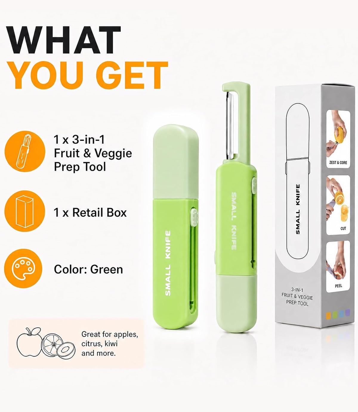 Fruit Vegetable Peeler for Kitchen, Multifunctional & Portable