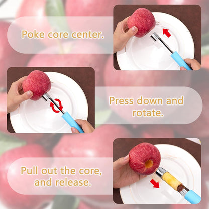 Apple Corer, Fruit Core Remover Tool, for Apples Cupcake, Blue
