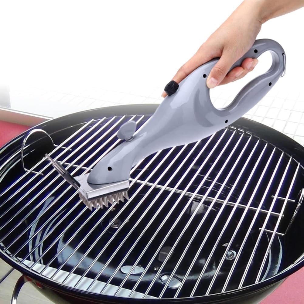 Barbecue Grill Steam Brush,Heavy Duty BBQ Cleaner for Grates Powerful Cleaning Brush Non Scratching Scraper Grate Gas Charcoal Electric Grills Grease Removal Scrubber Deep Cleans