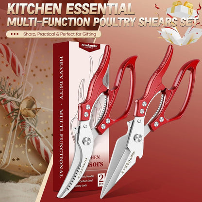 Freelander Kitchen Scissors Set - All Purpose Heavy Duty Poultry Shears