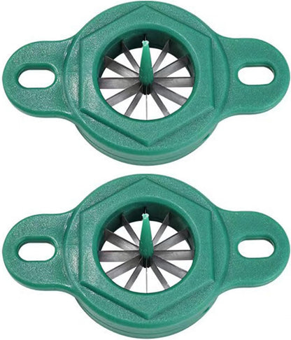 2-Pack Stainless Steel Scallion Shredder Onion Slicer and Chopper with Ergonomic Handle Portable Vegetable Cutter for Scallions Shallots Peppers Home Kitchen and Restaurant Use