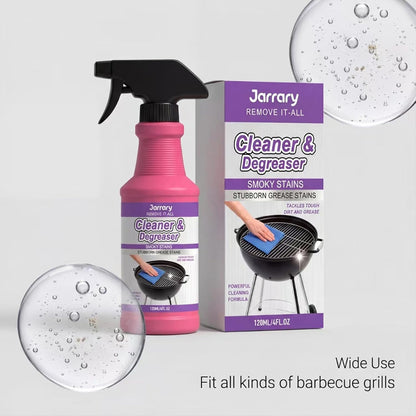 Fast-Acting Heavy-Duty Grill Degreaser Spray, BBQ Grease Cleaner for Outdoor Grills, Smokers, Grates, Removes Stubborn Carbon & Grease (3pcs)