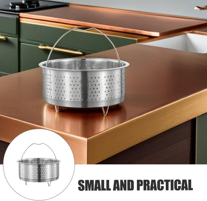 UPKOCH Mesh Strainer Steamer Basket Stainless Steel Vegetable Steamer Basket Steam Cooking Insert for Dumpling Steaming Basket with Handle for Veggie Fish Seafood Cooking, 20cm