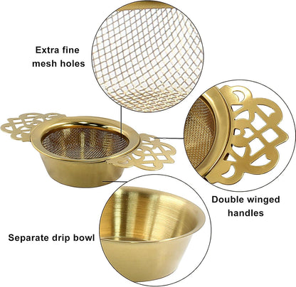 2 Pack Tea Strainers, Stainless Steel, Sliver