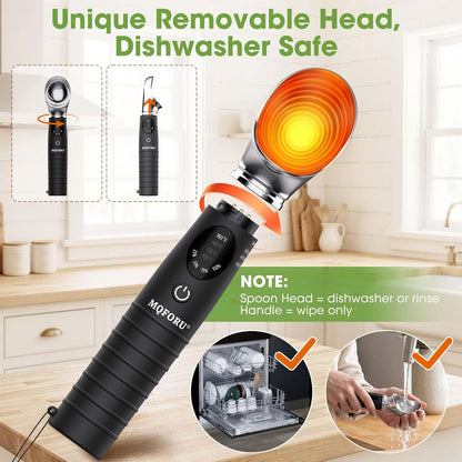 Heated Ice Cream Scoop with Removable Head – Dishwasher Safe