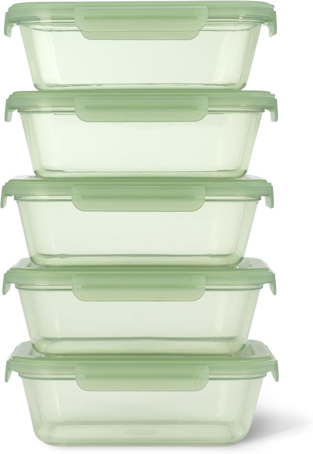Ello Snap & Nest 10-Piece 4.5 Cup Plastic Meal Prep Set, Reusable Food Containers for Healthy Eating, Freezer, Dishwasher Safe, Berry Fields