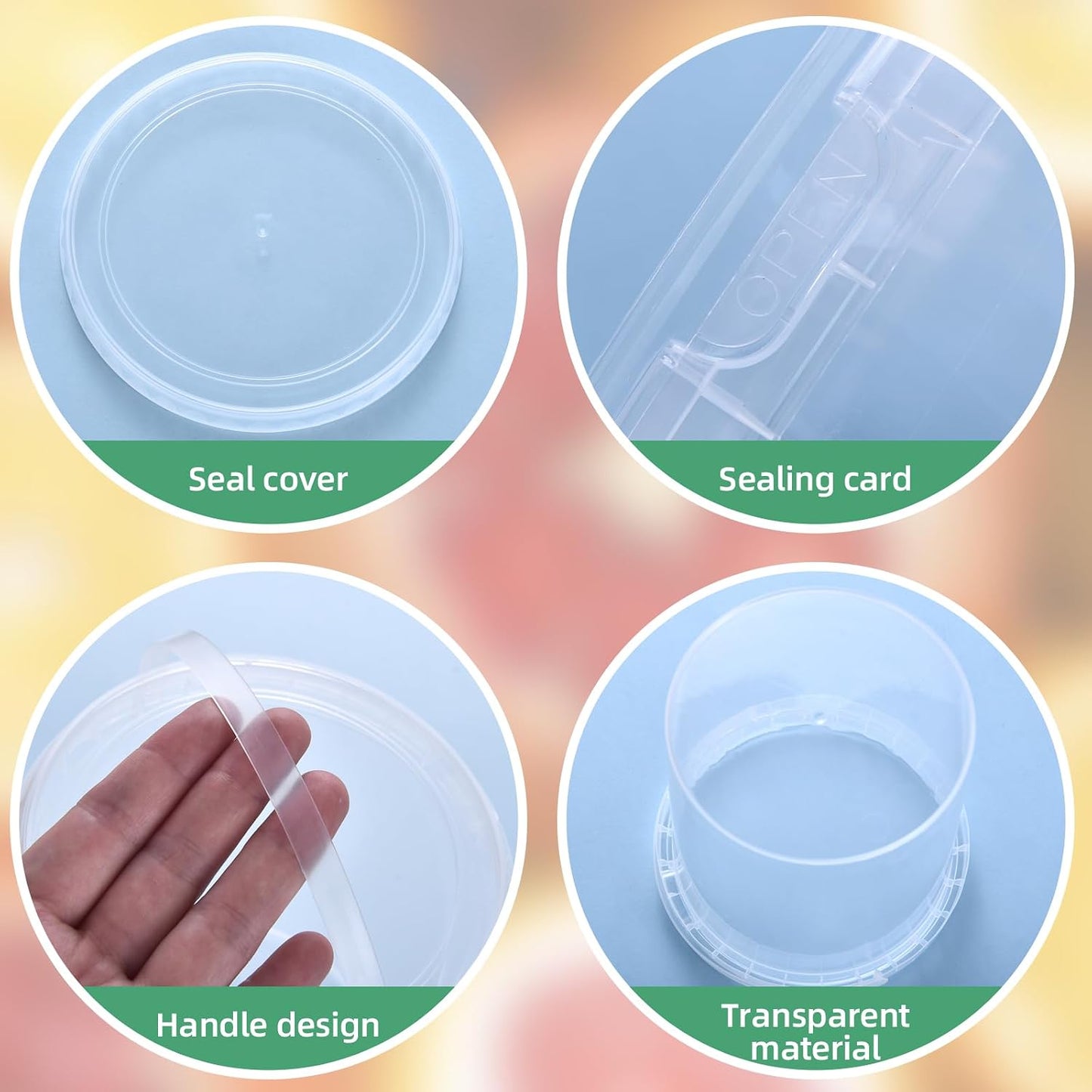SHPii 88 oz. Square Clear Deli Containers with Lids, BPA-Free, Freezer and Microwave Safe Food Storage Containers, Reusable for Kitchen Storage, Meal Prep, Take-out, Restaurant Supplies.(10 packs)