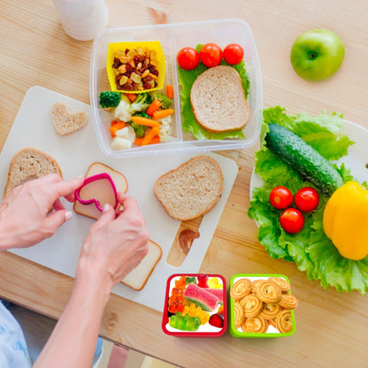 Silicone Lunch Box Dividers - Bento Box Lunchbox Accessories Reusable Cupcake Liners Molds for Baking with 20pcs Food Picks