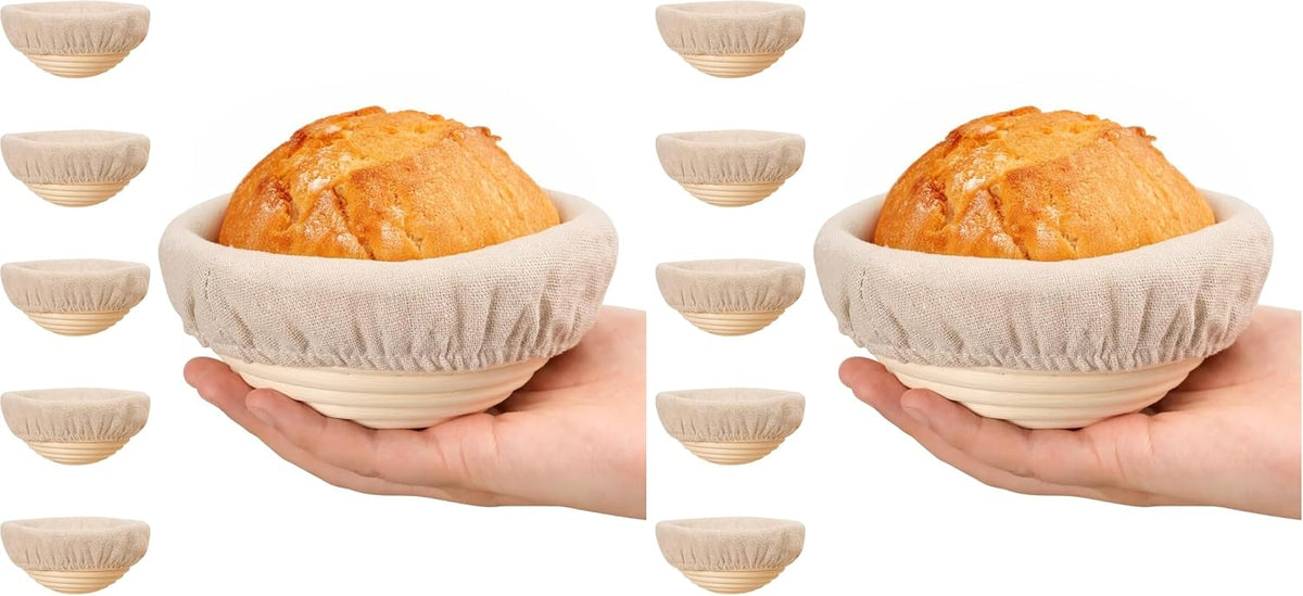 Kikcoin Banneton Bread Proofing Basket, 5 Inch Mini Banneton Basket