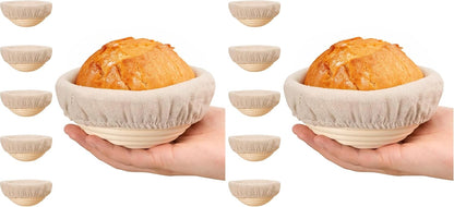 Kikcoin Banneton Bread Proofing Basket, 5 Inch Mini Banneton Basket