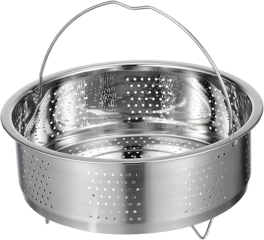 DOITOOL Stainless Steel Steamer Basket for Pot, 8.65inch/22cm Vegetable Steamer Basket Insert Steaming Rack with Handle, Vegetables Fruit Strainers and Colanders for Home Kitchen Cooking