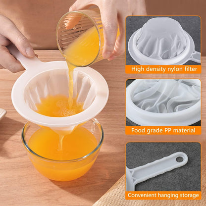 Kitchen Ultra-Fine Nylon Mesh Strainer 5.51 Inch (400 mesh)