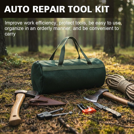 Grill Accessory Storage Bag, Extra Thick Canvas Grills Utensil Storage Bag, Double Zipper Grill Tool Storages Bags, BBQ Tool Storages Bags Carry Bages for Camping Hiking Barbecue, Dark Green