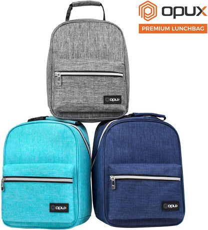 opux Lunch Box for Girls Boys Kids, Insulated Leakproof Lunch Bag, Reusable Teen Lunch Boxes for School, Medium Large lunchbox for Women Men Adult for Work with Front Back Pocket (Purple)