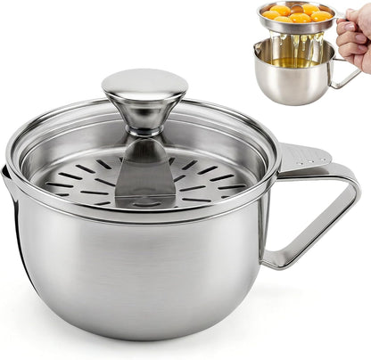 2 in 1 Egg White Separator with Bowl and Lid, Separate Multiple Egg at Once
