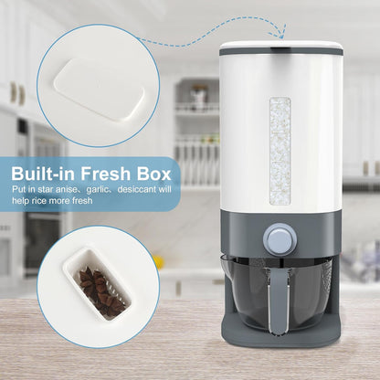 25 Lbs Cereal & Rice Dispenser - Airtight Countertop Storage Container for Kitchen & Pantry