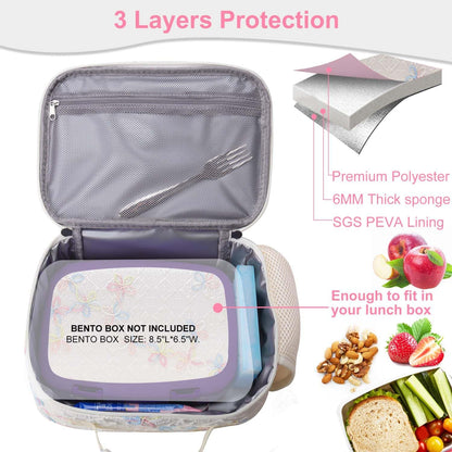 RHCPFOVR Kids Lunch Bag - Insulated Lunch Box for Boys Girls,Washable Lunch Bag and Reusable Toddler Leak-proof Lunchbox for School and Daycare - Colors B