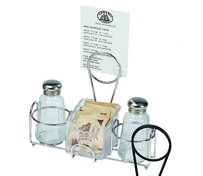 G.E.T. 4-22735 Chrome Metal Two Compartment Condiment Caddy Metal Table Caddies Collection
