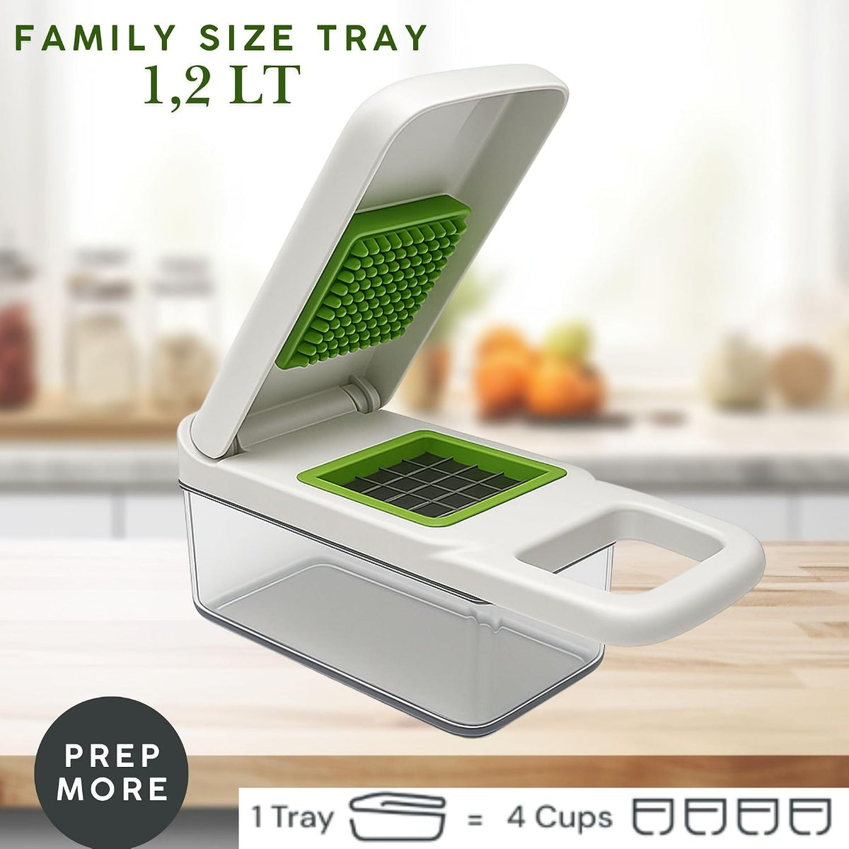 Vegetable Chopper & Mandoline Slicer – 14-in-1 Food Chopper, Vegetable Cutter, Dicer & Kitchen Slicer with 8 Stainless Steel Blades, Onion Chopper, Non-Slip Base & Safety Hand Guard by Zôco Smart
