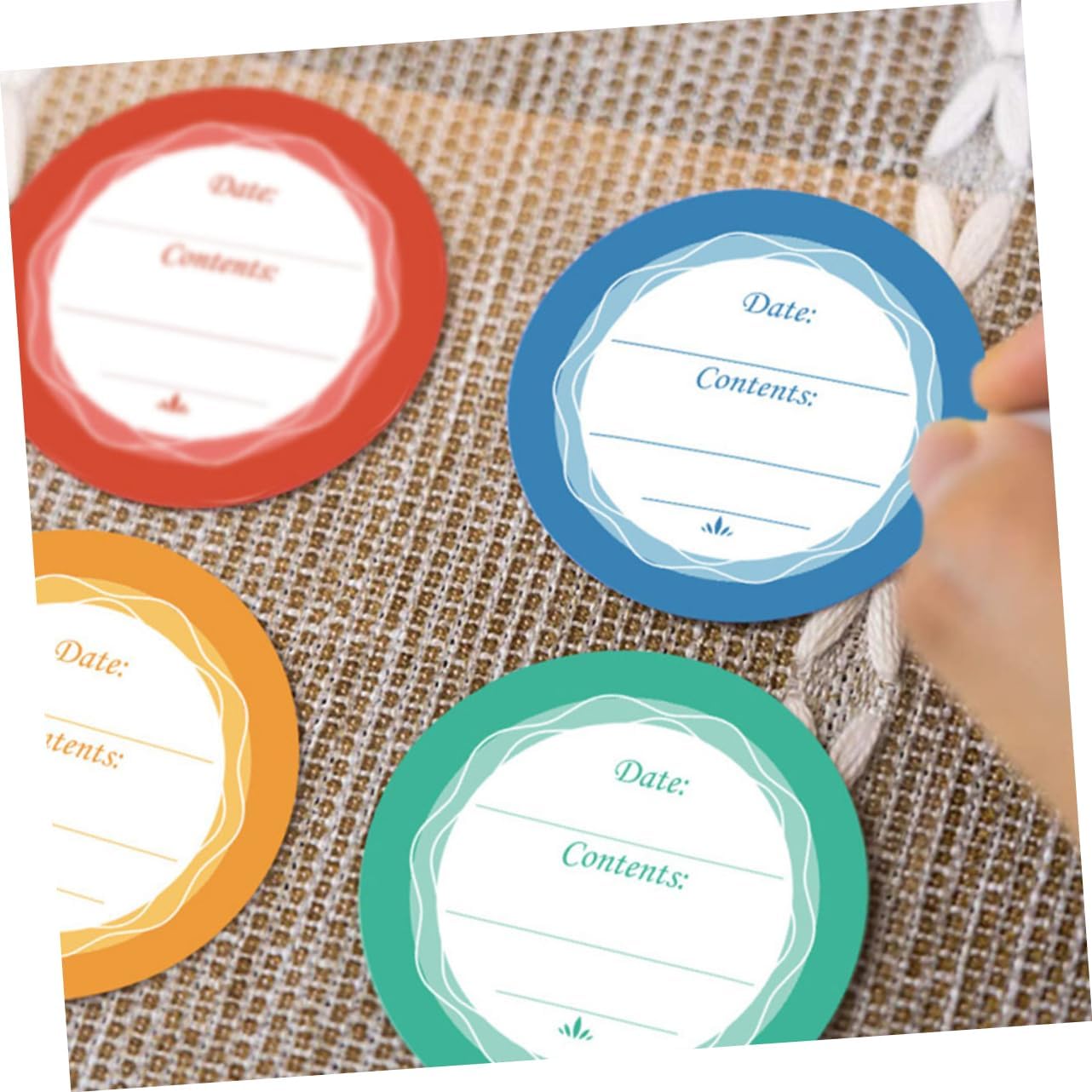 60pcs Waterproof Blank Date Labels for Food Storage Removable Bottle Stickers Portable Handwriting Stickers for Kitchen and Office Use