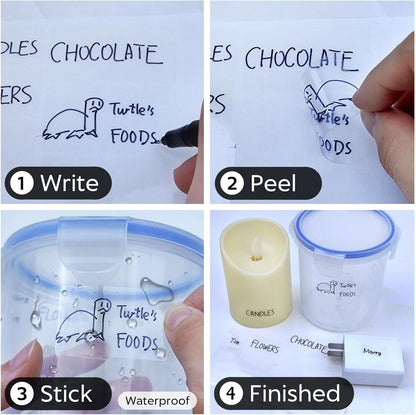 JIEHENG 170Pcs Black Removable Labels for Jars,for Storage Bins,for Food Containers with 2 Liquid Chalk Marker(Black)