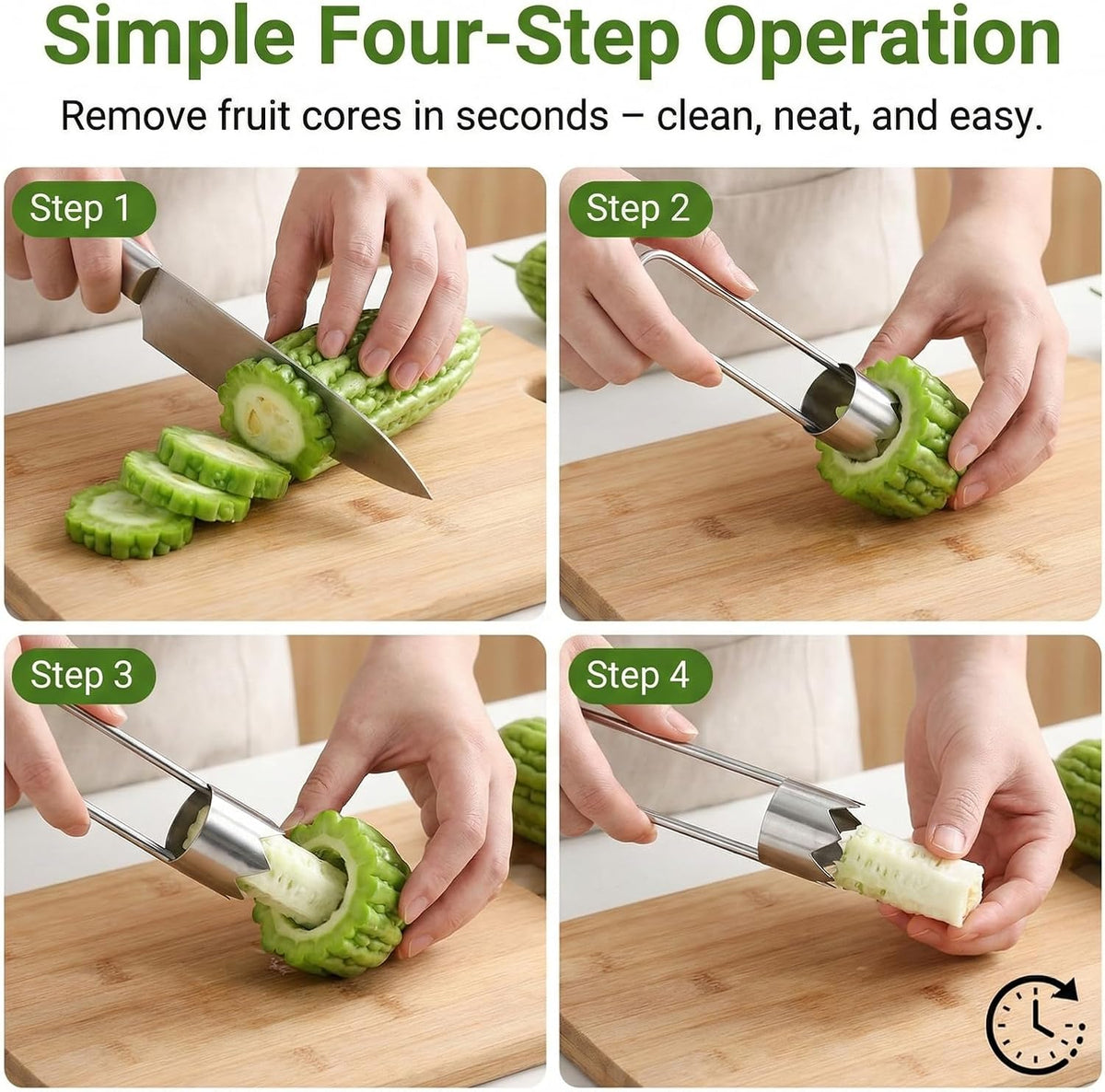 3 PCS Red Bell Pepper Seed Corer Fruit and Vegetable Corer Tool