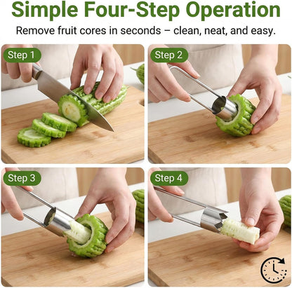 3 PCS Red Bell Pepper Seed Corer Fruit and Vegetable Corer Tool