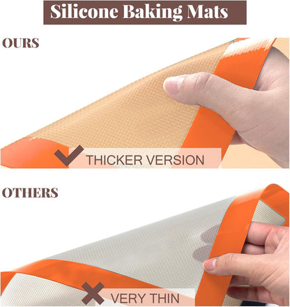 Koolstuffs Silicone Baking Mat, Nonstick and Reusable, 3 Pack