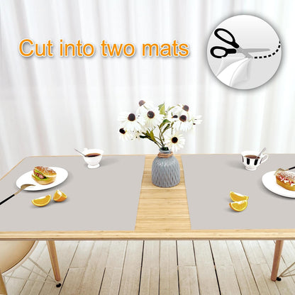AECHY Extra Large Silicone Mat 78.74”x19.69”x0.08”, Multipurpose Silicone Mat Thick Heat Resistant Mat Shipped Rolled Up Kitchen Counter Mat Nonslip Silicone Mats for Kitchen Counter Translucent