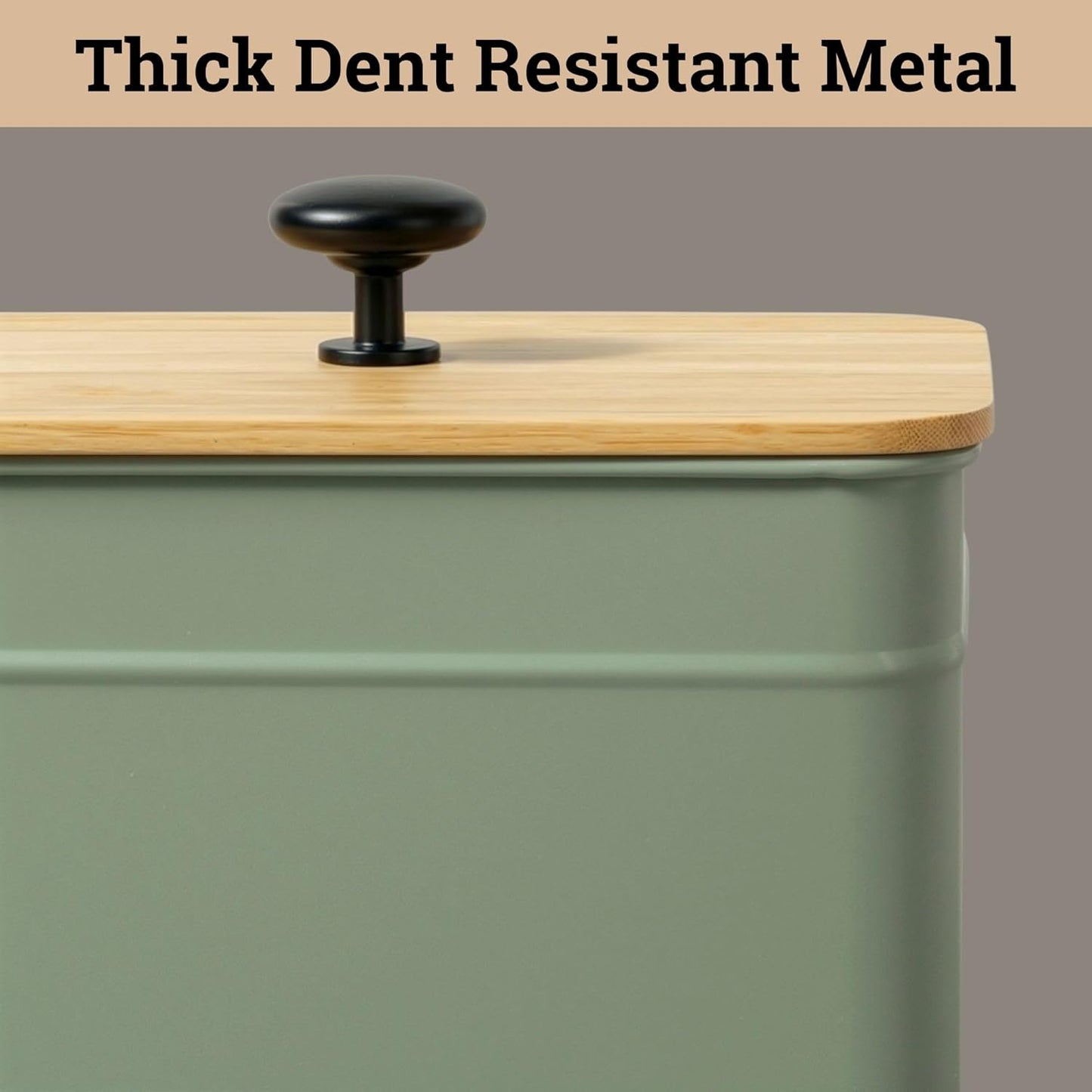 Kitchen Canisters for Countertop Set of 4 with Customizable Chalkboard Labels & Marker Pen - Big Iron Kitchen Canisters with Airtight Lids - Sage Green Canister Set - Flour and Sugar Containers