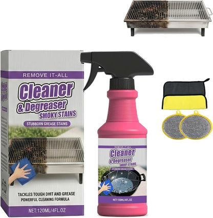 Fast-Acting Heavy Duty BBQ Grill Cleaner Spray, Easy Off Oven Cleaner & Degreaser Cleaner Heavy Duty For Outdoor Grills, Grates, And Kitchen Surfaces (2 Pcs)