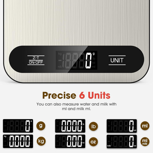 Mik-Nana Food Scale, 22lb Digital Kitchen Scale with 6 Units Tare Function