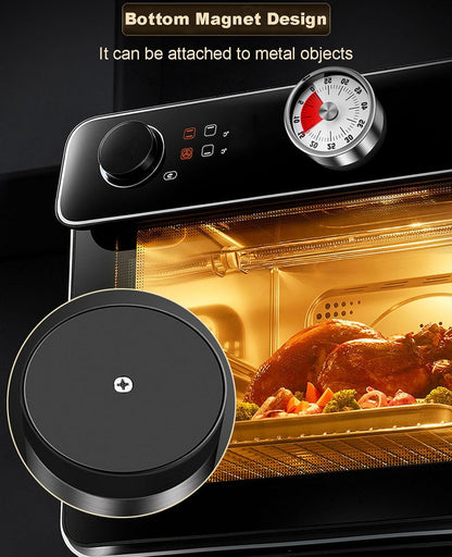 Visual Timer for Cooking Classroom, No Batteries Required，Magnetic (White)