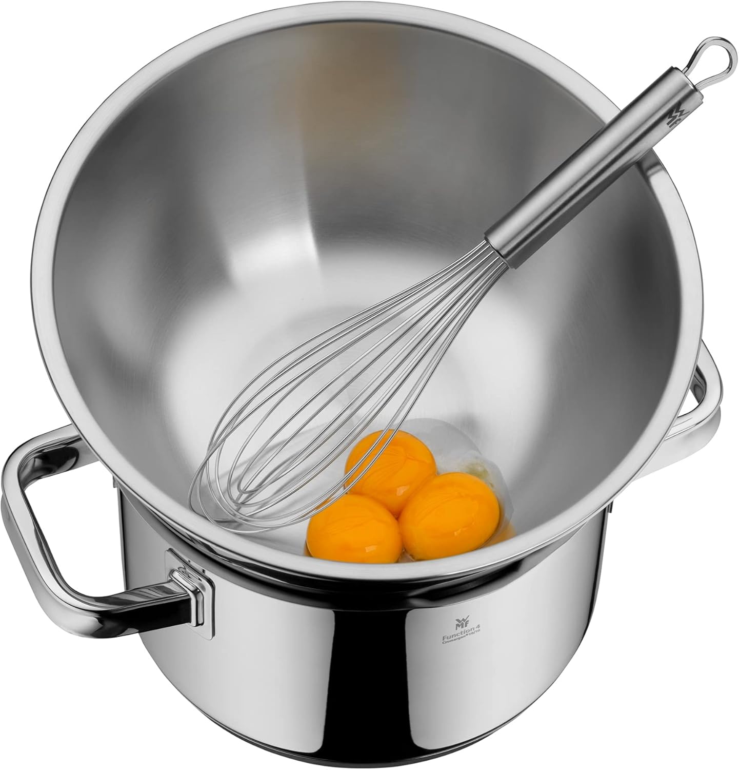 WMF 645709990 Gourmet Bowl Set for Kitchen 4-Piece, Cromargan Stainless Steel, Multifunctional, Mixing Bowl, Serving Bowl, Stackable