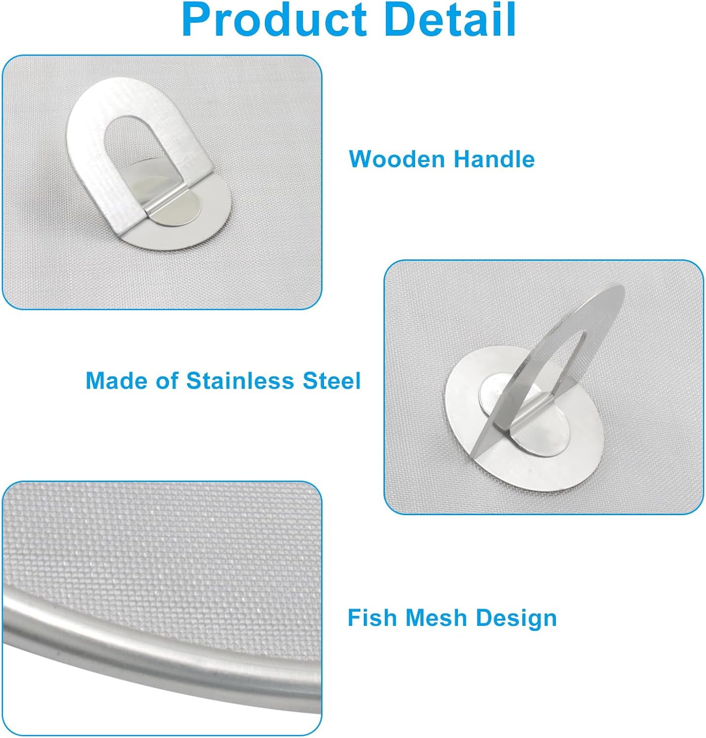 2Pcs 10" & 13" Stainless Steel Splatter Screen Splatter Guard, Ultra Fine Mesh Cooking Protector for Frying Cooking/Kitchen Use