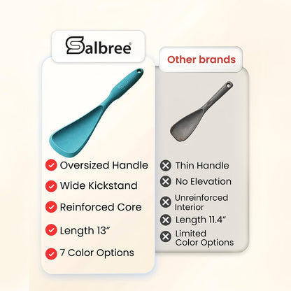 Salbree Seamless Silicone Spatula Spoon Multifunction Scoop Kitchen Spoon